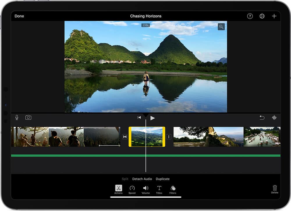 iMovie IOS free video editing software screenshot