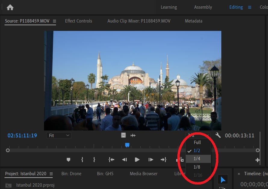 Playback resolution