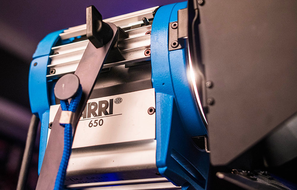 closeup of an ARRI film light