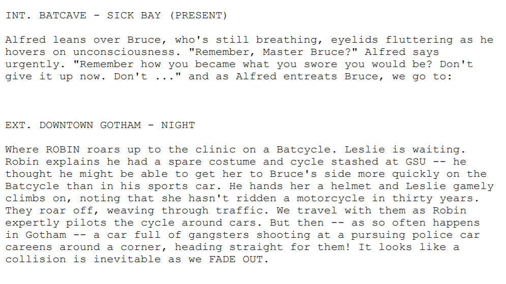 Batman movie treatment