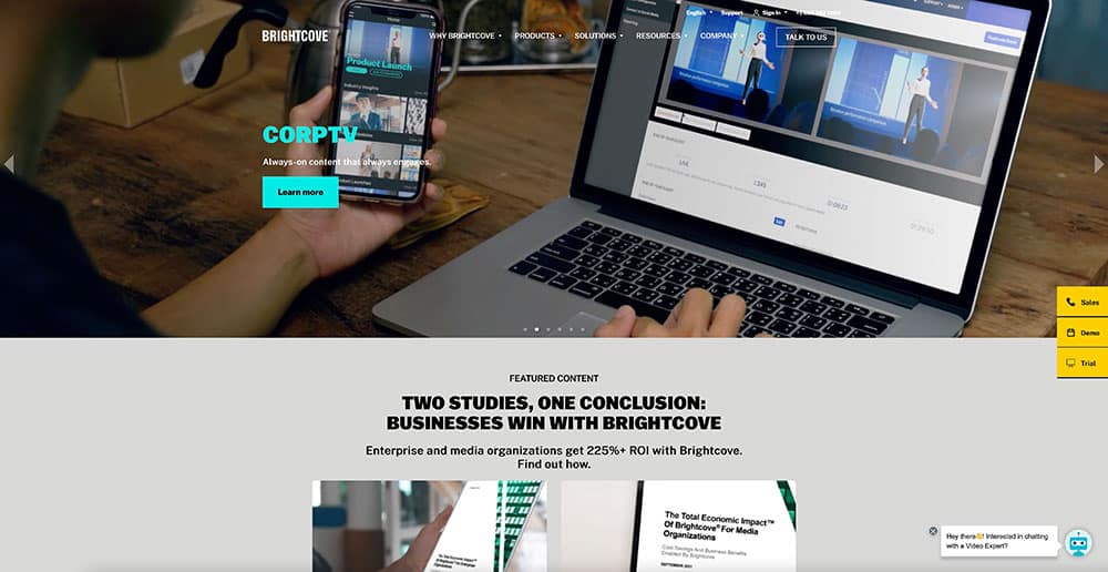 Brightcove screenshot