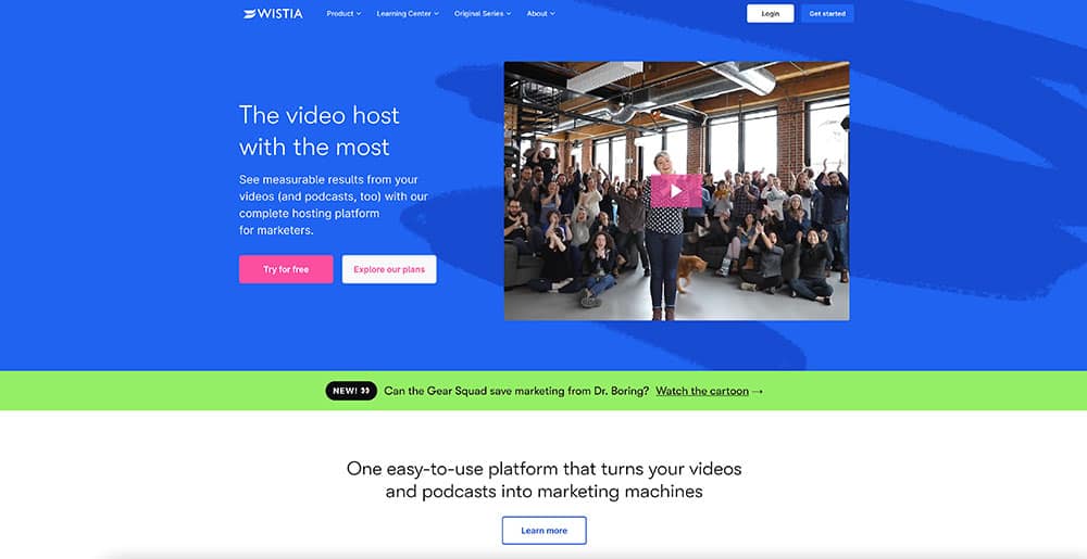 Wistia video sharing platforms