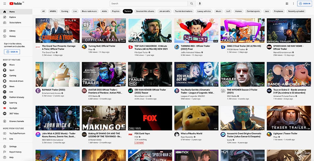 YouTube screenshot