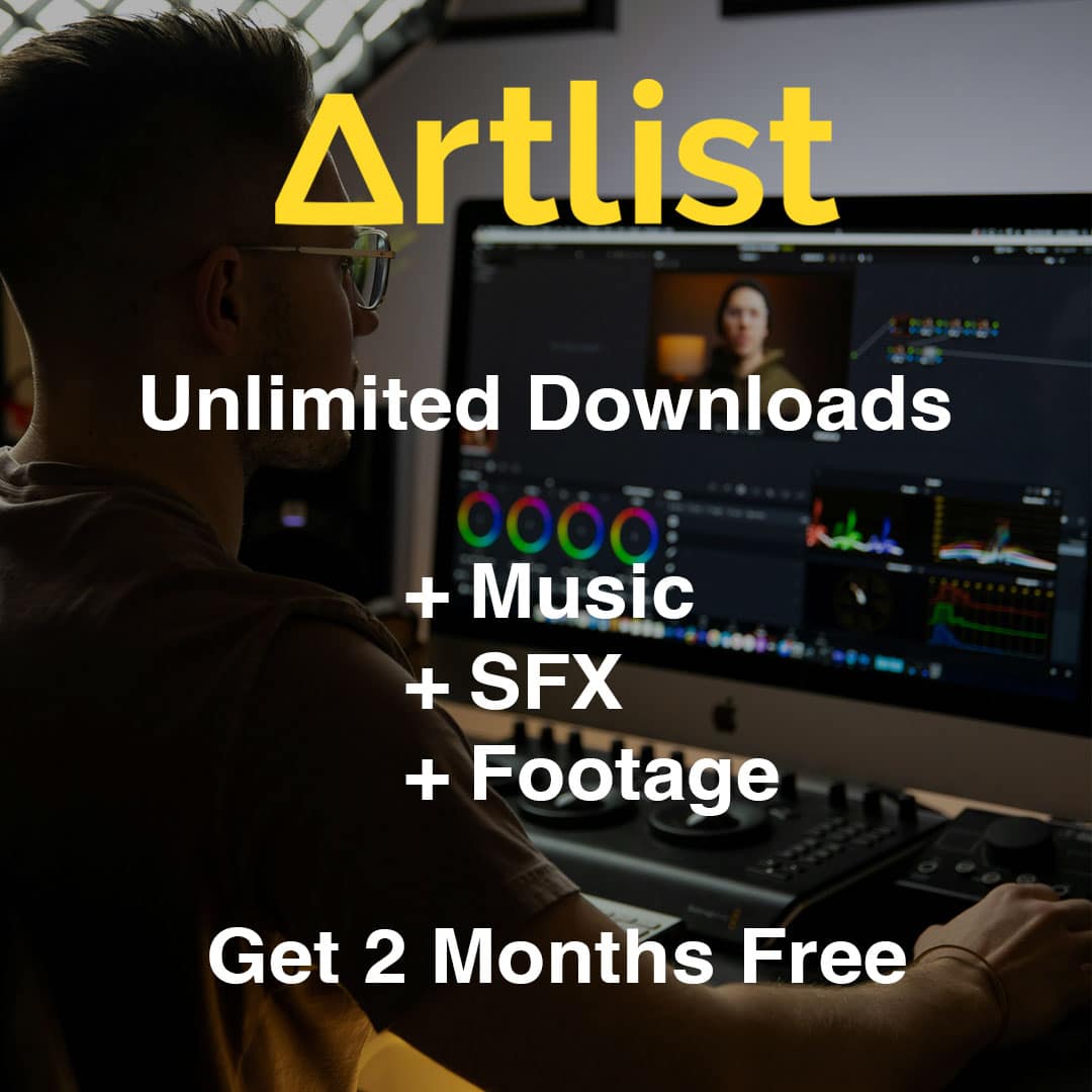 Artlist banner advert