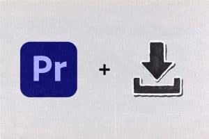 Adobe Premiere Pro logo next to an import icon.