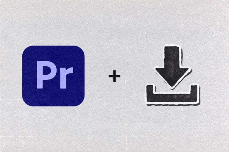 Adobe Premiere Pro logo next to an import icon.